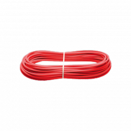 VF F05-100 - Steel rope, red plastic coated, 100m roll